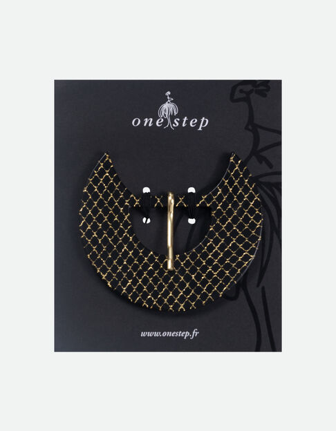 AMAL - Boucle de ceinture en résine noire et dorée  - One Step
