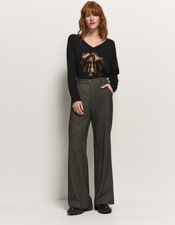 POETE - Pantalon de costume gris large-2