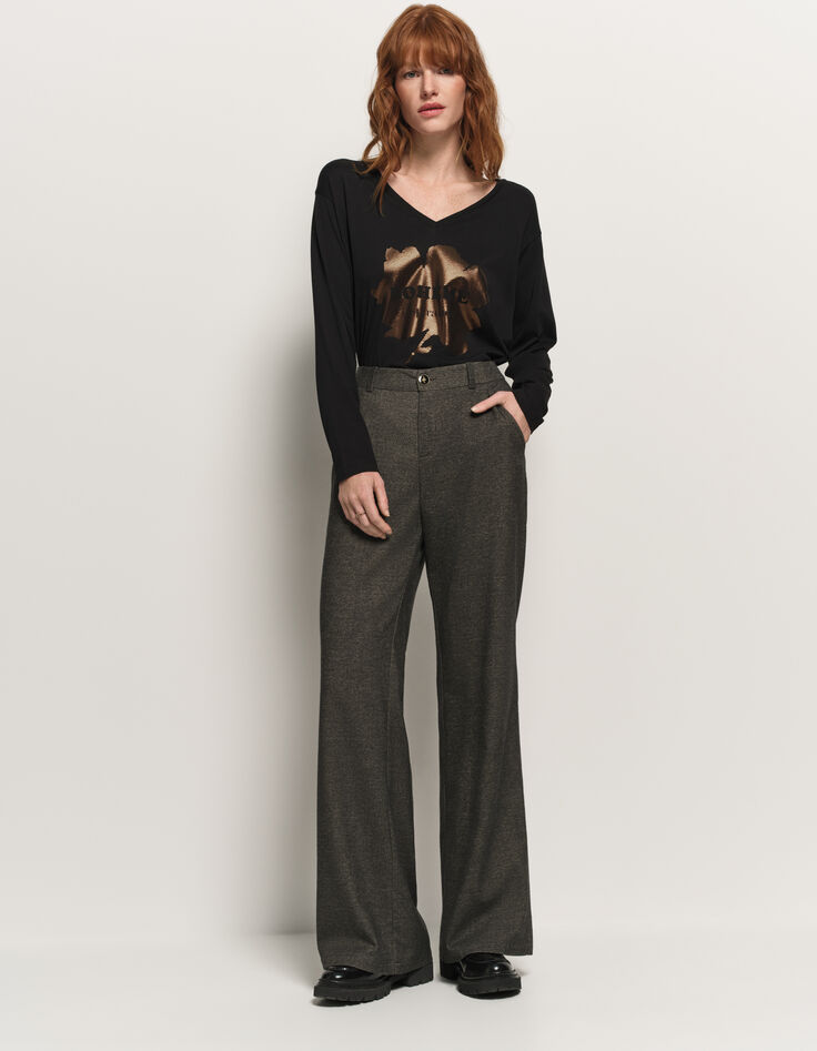POETE - Pantalon de costume gris large-2