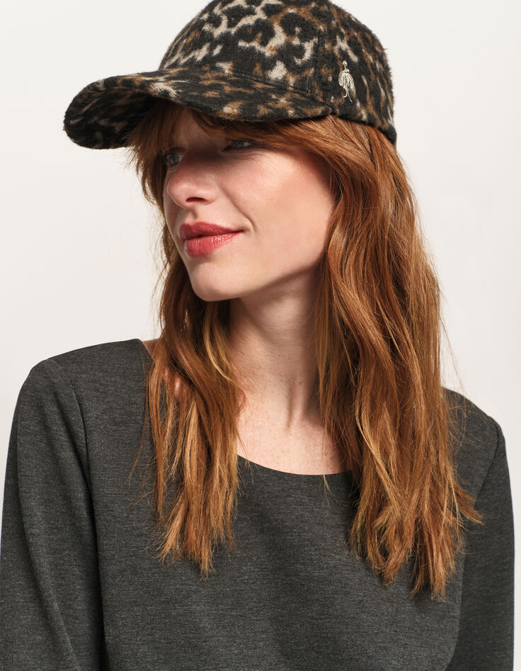 ASIA - Casquette noire motif léopard-8 ASIA - Casquette noire motif léopard-8