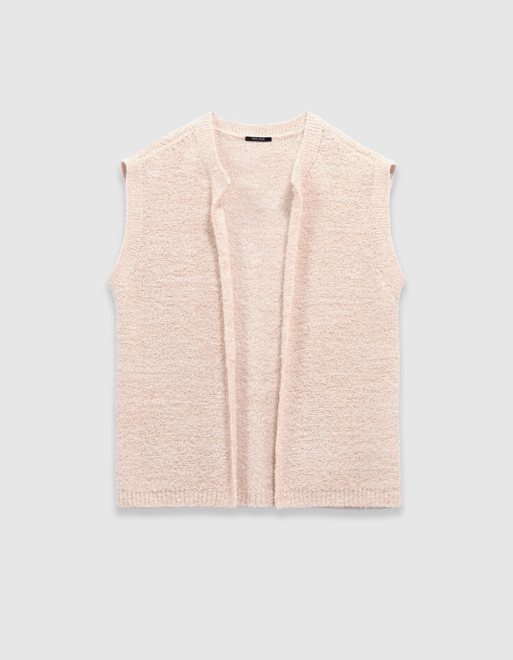 TESSA - Cardigan blanc sans manches tricot lurex -5 TESSA - Cardigan blanc sans manches tricot lurex -5