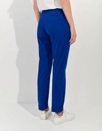 LE EDEN - Pantalon chino bleu surteint -3
