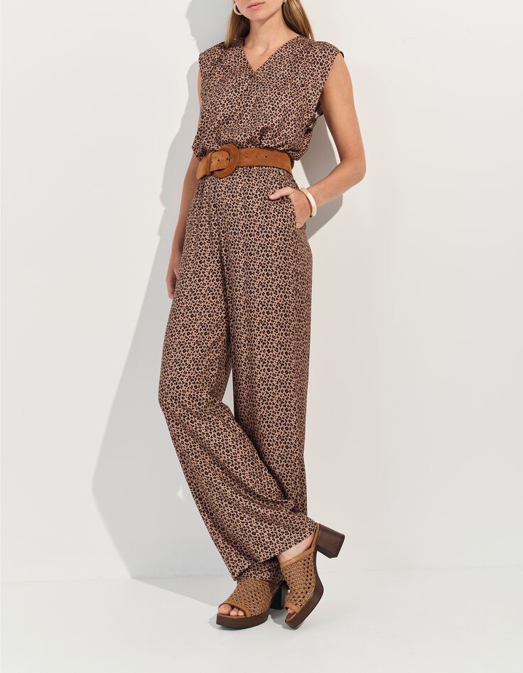 CANDLE - Top beige Lenzing&trade; Ecovero&trade; imprim&eacute; micro l&eacute;opard-2