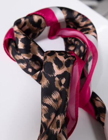 French Muse - Foulard léopard rose-4 French Muse - Foulard léopard rose-4