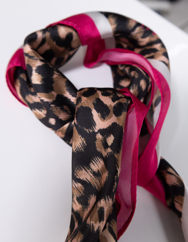 French Muse - Foulard léopard rose-4 French Muse - Foulard léopard rose-4