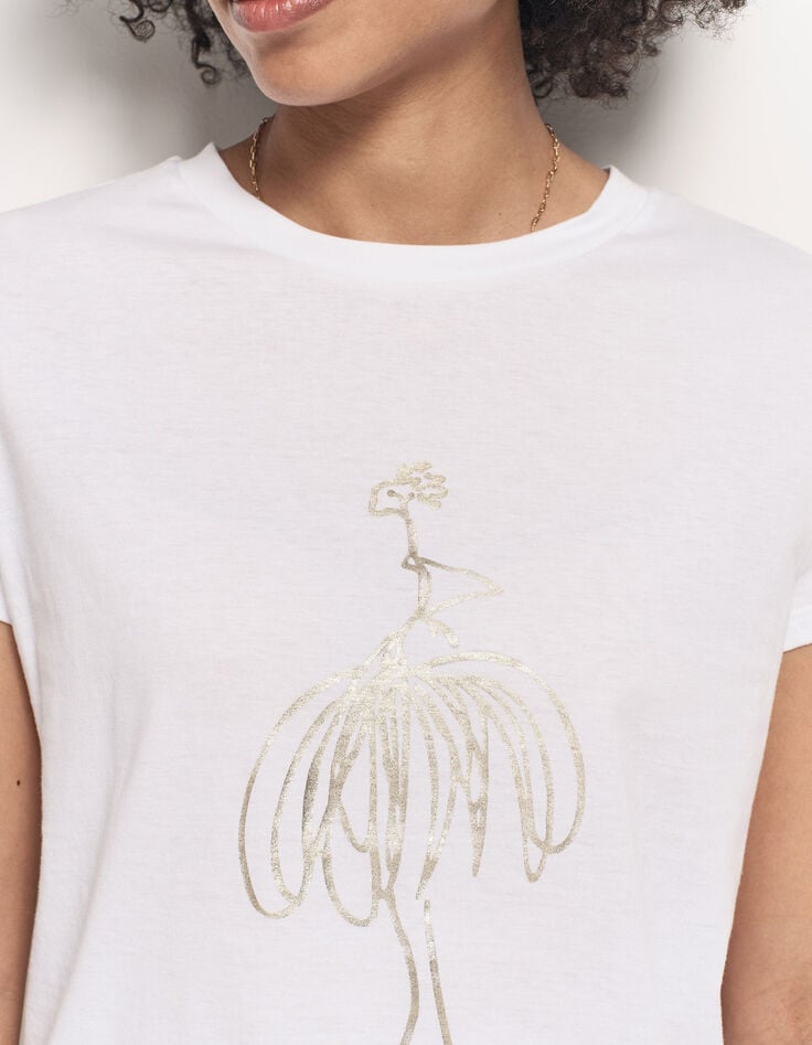 MASTER - T-shirt blanc coton bio visuel danseuse-3 MASTER - T-shirt blanc coton bio visuel danseuse-3