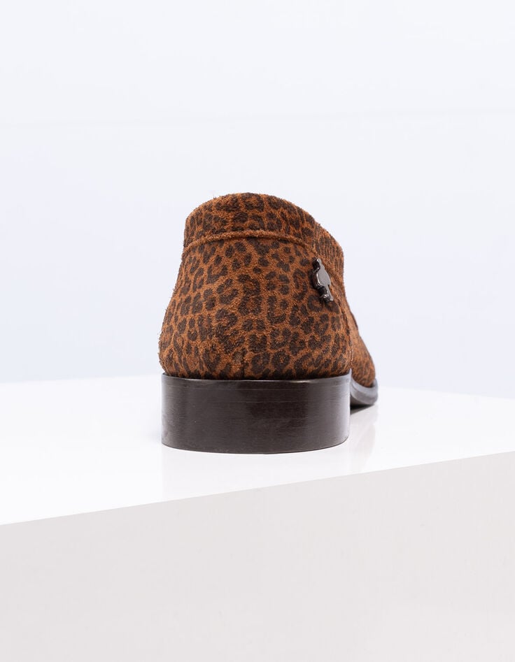 O.ELENA - Mocassins camel cuir velours motif léopard-3 O.ELENA - Mocassins camel cuir velours motif léopard-3
