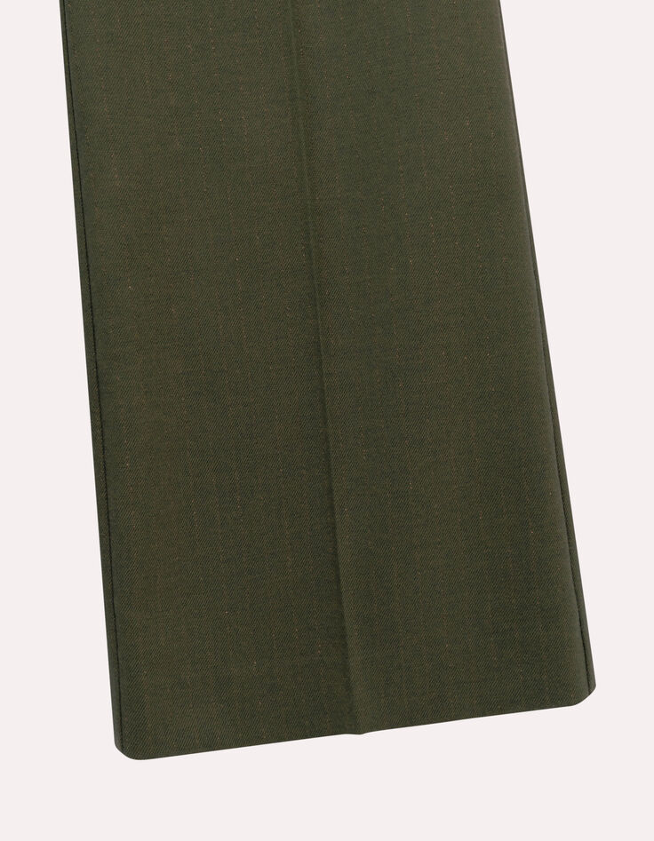 PICO - Pantalon de tailleur kaki rayures tennis lurex-3