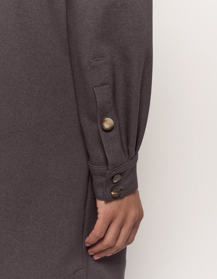 RUSHY - Robe grise upcyclée esprit militaire-5