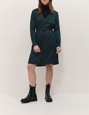RYANNE - Robe chemise sycamore à imprimé léopard d'hiver-4