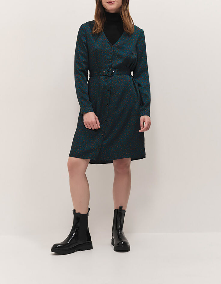 RYANNE - Robe chemise sycamore à imprimé léopard d'hiver-4