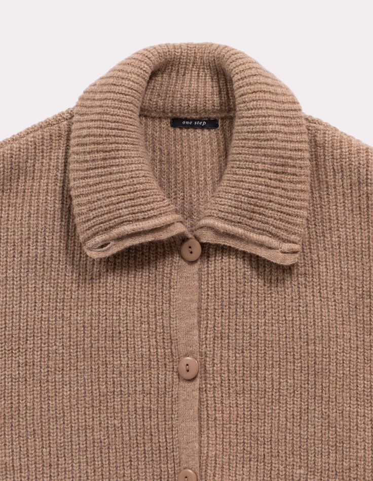 ANGIE - Col camionneur beige tricot-3 ANGIE - Col camionneur beige tricot-3