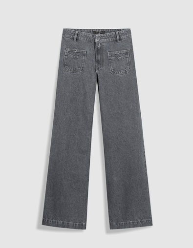 LE HAILEY - Jean flare gris surteint poches plaqu&eacute;es - One Step