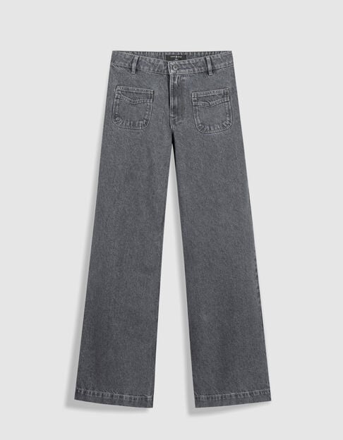 LE HAILEY - Jean flare gris surteint poches plaqu&eacute;es - One Step