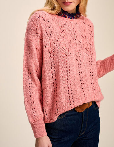 TRENT - Pull melba en tricot ajouré fantaisie - One Step