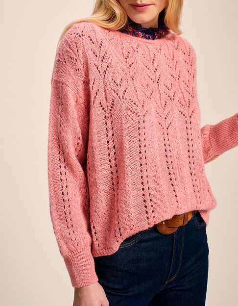 TRENT - Pull melba en tricot ajouré fantaisie - One Step