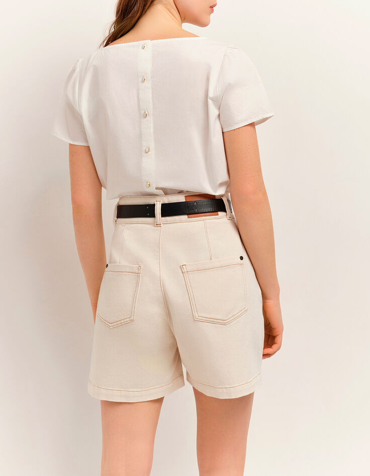 PIXIE - Short en jean écru-2 PIXIE - Short en jean écru-2