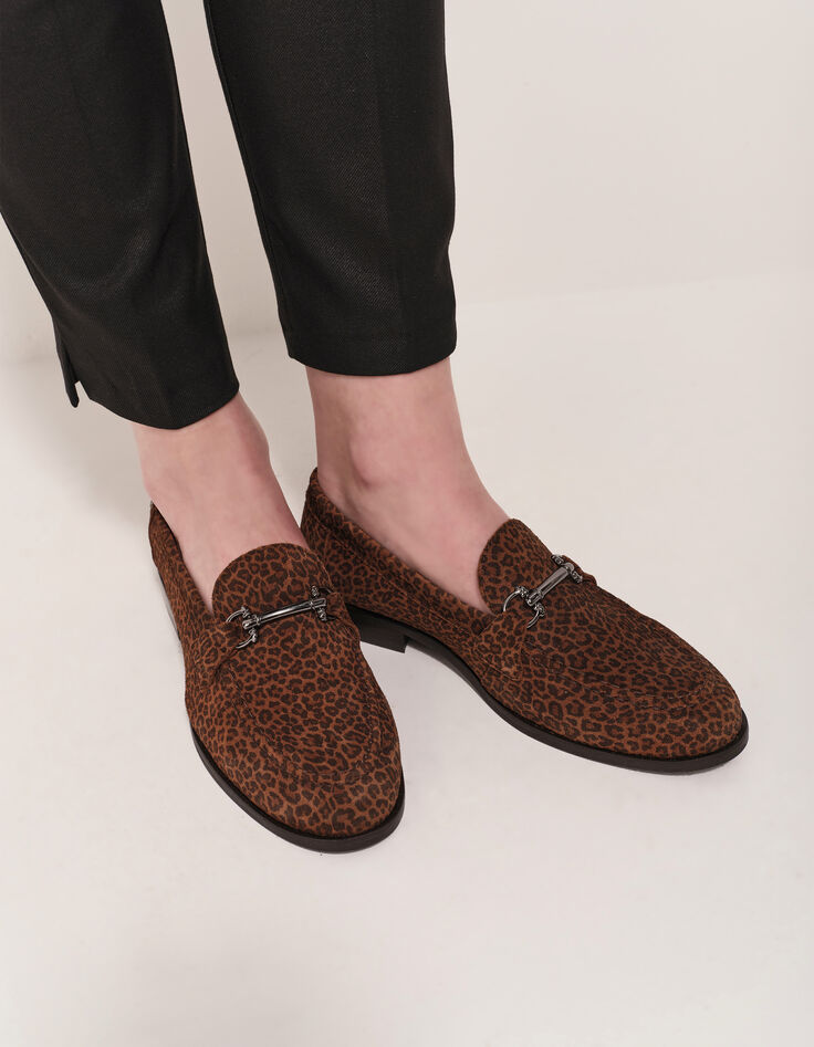 O.ELENA - Mocassins camel cuir velours motif léopard-2 O.ELENA - Mocassins camel cuir velours motif léopard-2