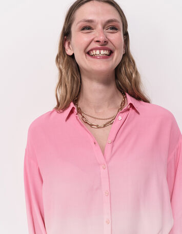 CARYA - Chemise rose effet deep dye-4