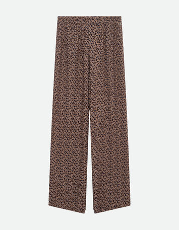 PRIDE - Pantalon beige Lenzing™ Ecovero™ micro léopard-1