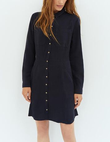 REED - Robe marine en Lyocell®-1