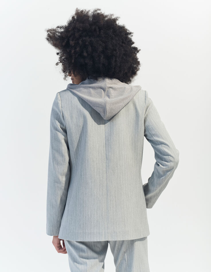 VASCO - Veste de costume grise rayures tennis -3