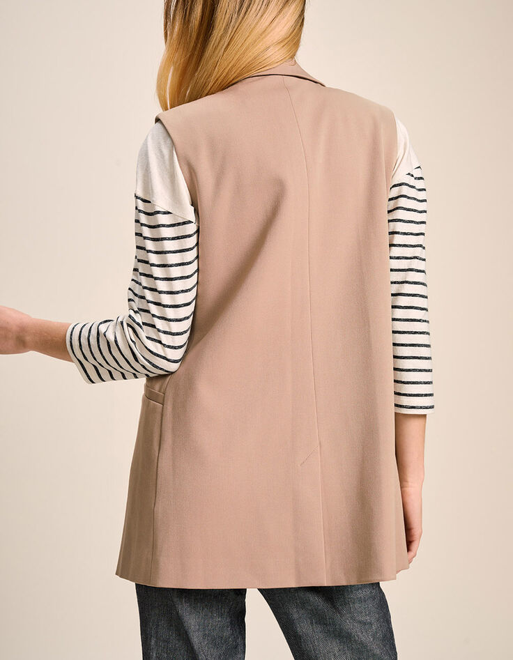 VIVA - Veste de tailleur ficelle sans manches-4
