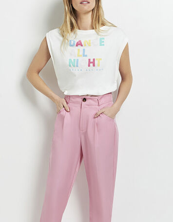 PONTUS - Pantalon de costume rose marshmallow-2