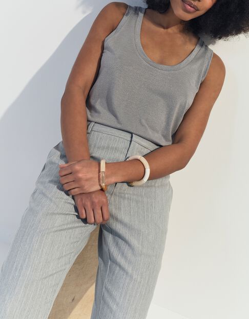 MARCOS - D&eacute;bardeur argent maille iris&eacute;e  - One Step