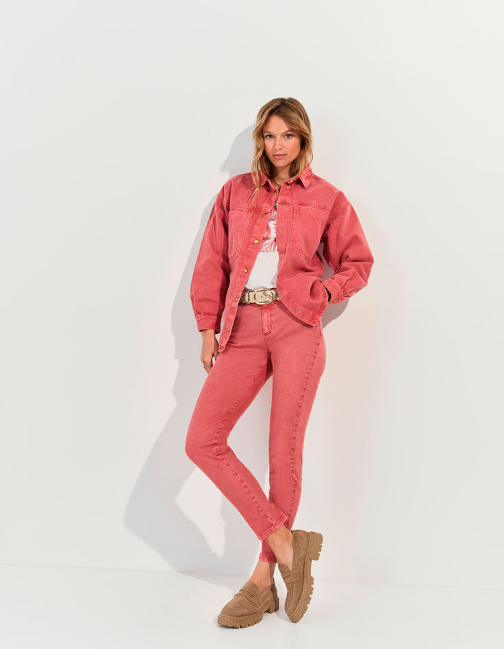 LE MONICA - Jean slim rouge waterless  7/8e -5