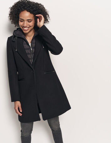 DIDA - Manteau noir avec parmenture amovible-1