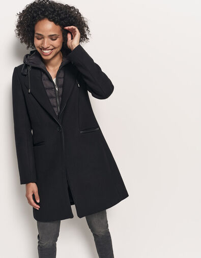 DIDA - Manteau noir avec parmenture amovible - One Step