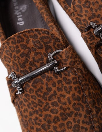 O.ELENA - Mocassins camel cuir velours motif léopard-4 O.ELENA - Mocassins camel cuir velours motif léopard-4