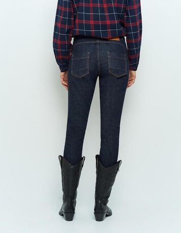 LE INDI - Jean slim marine 7/8ème effet push up-3
