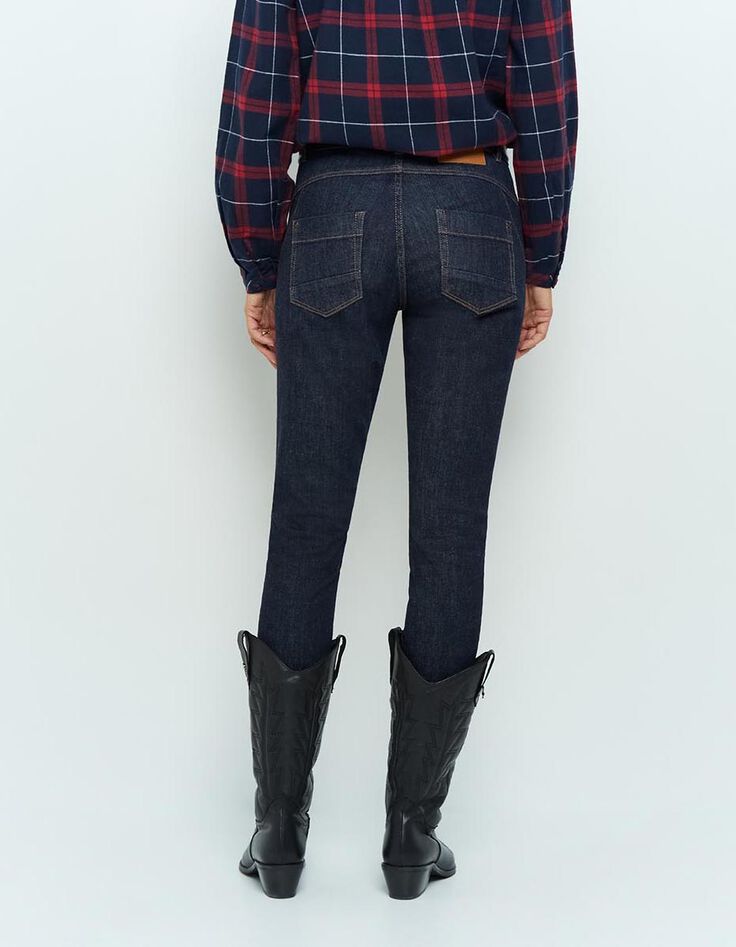 LE INDI - Jean slim marine 7/8ème effet push up-3