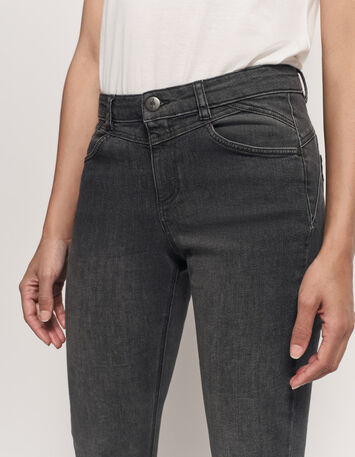 LE INDI - Jean slim gris chiné 7/8ème effet push up-4