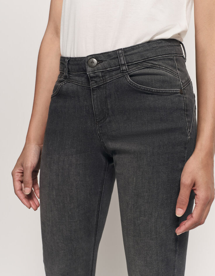 LE INDI - Jean slim gris chiné 7/8ème effet push up-4 LE INDI - Jean slim gris chiné 7/8ème effet push up-4