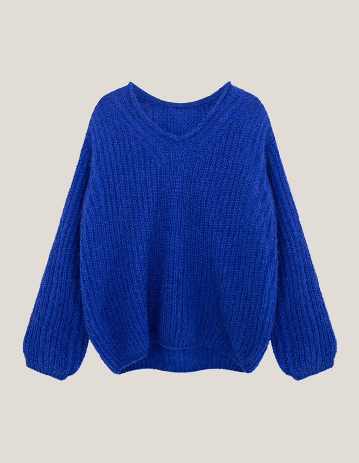 TING - Pull saphir blue tricot fantaisie détails lurex-5 TING - Pull saphir blue tricot fantaisie détails lurex-5