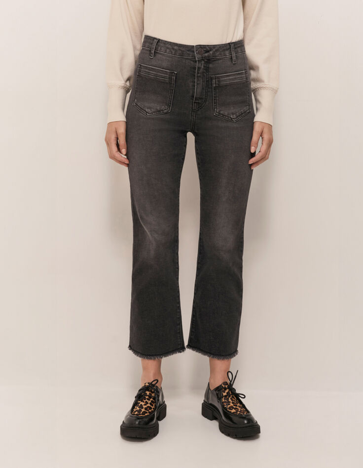 LE KARLIE - Jean bootcut anthracite 7/8ème-2