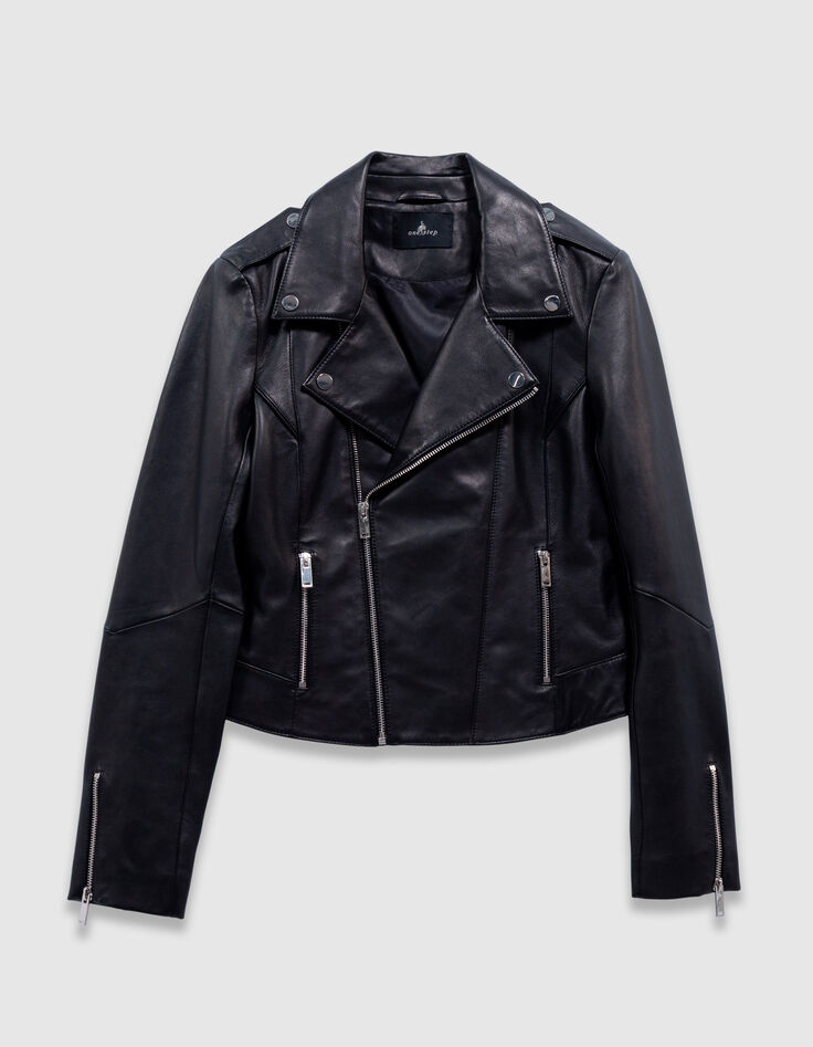 DEAN - Blouson biker noir en cuir-6 DEAN - Blouson biker noir en cuir-6