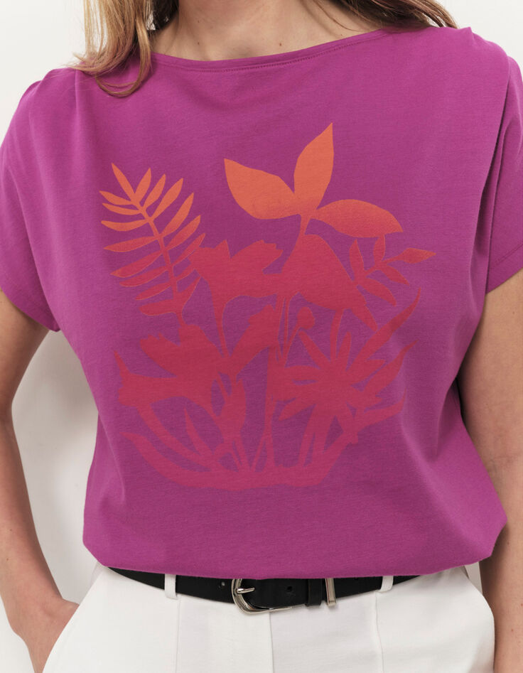 MAGNUS - T-shirt orchidée coton bio visuel palmiers-3