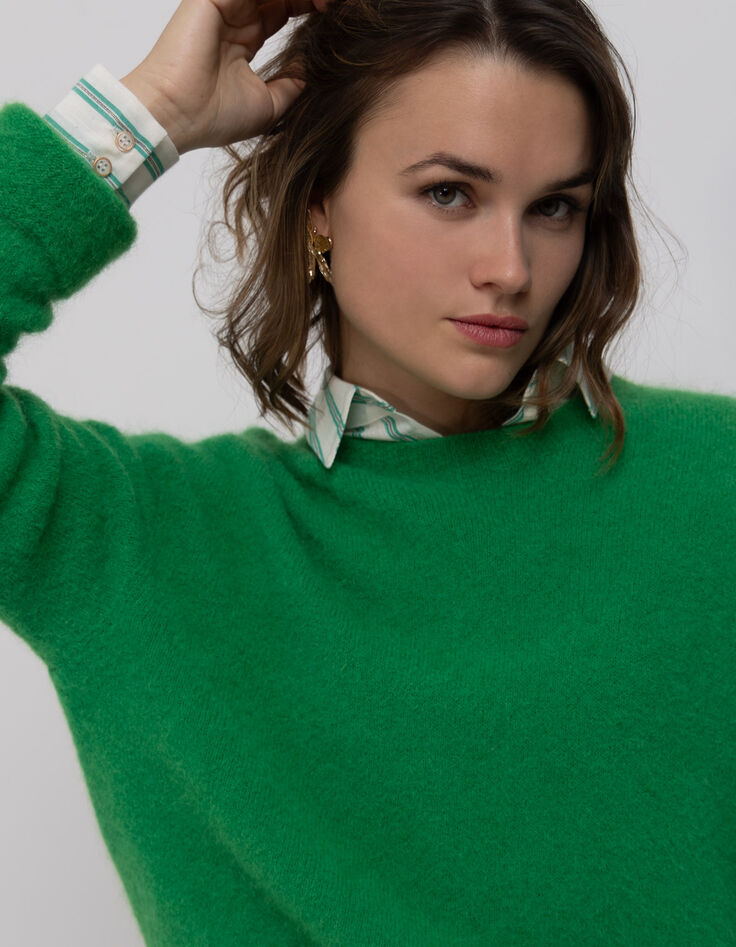 COLBY - Chemise rayures vertes fantaisie-4