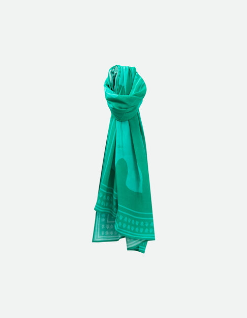 ACIA - Foulard green grass à motif arty minimal - One Step
