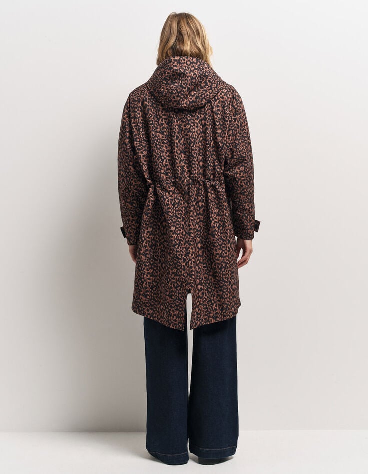 DODA - Parka noire imprimé léopard-5 DODA - Parka noire imprimé léopard-5