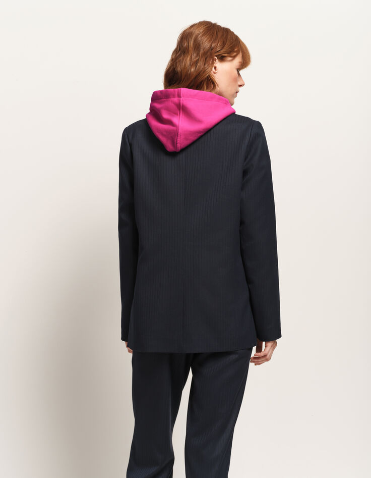 VANITY - Veste de costume marine rayures fantaisie-4 VANITY - Veste de costume marine rayures fantaisie-4