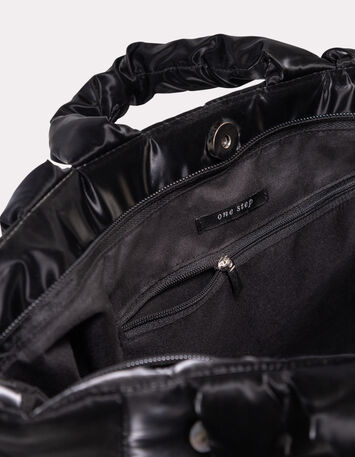 AVERY - Sac à main noir matelassé-4