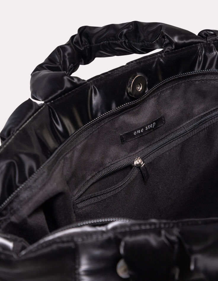 AVERY - Sac à main noir matelassé-4