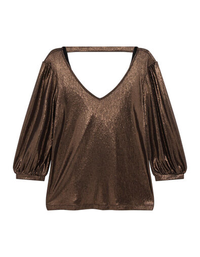 MABEL - T-shirt chocolate r&eacute;versible devant/dos - One Step