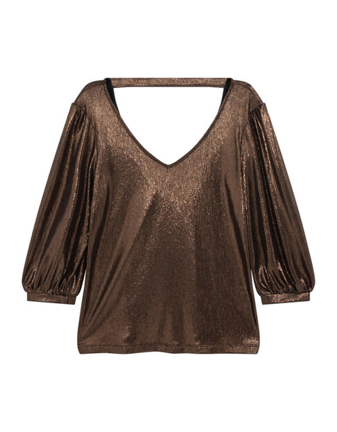 MABEL - T-shirt chocolate r&eacute;versible devant/dos - One Step