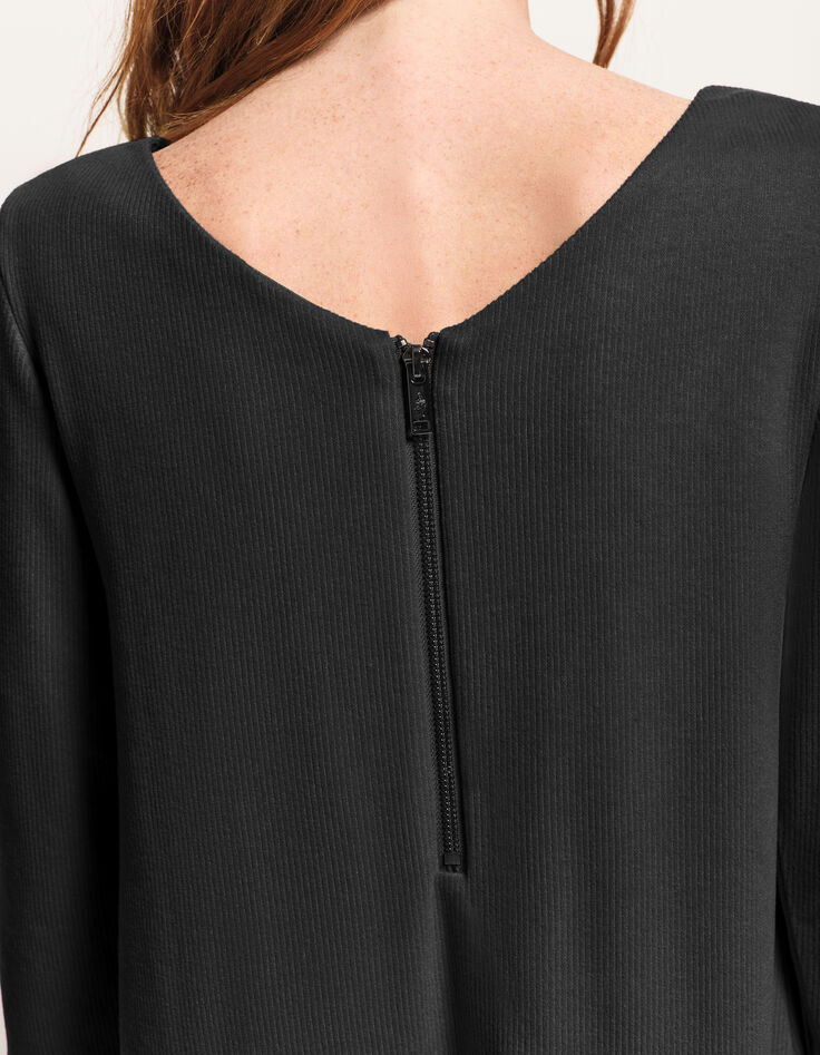 RYM - Robe noire patineuse maille Interlock-4